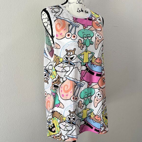 Spongebob Patrick Squidward (XL) All Over Print Tank Gary Sandy Nickelodeon NWT - Picture 4 of 4